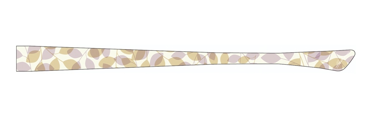 5446-02 - 135 - Blätterzweige beige 1 Bügelpaar eye:max 5446-02