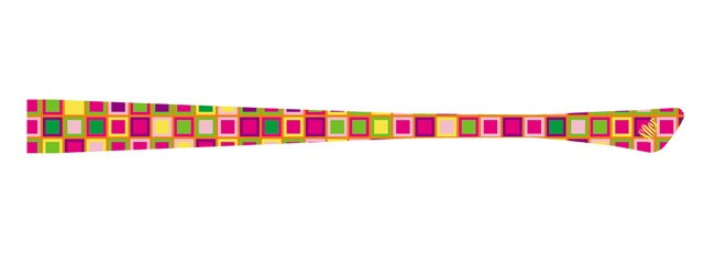 1 Bügelpaar eye:max 5865-01 Farbe: Doppelquadrat 80er magenta-grün - Bügellänge: 135mm 1 Bügelpaar eye:max 5865-01