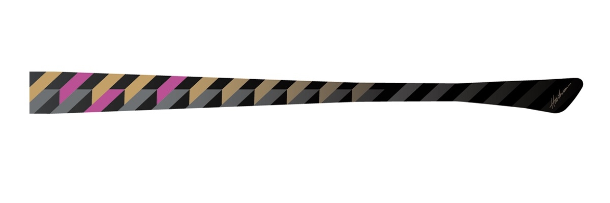 5415-10 - 135 - Diagonalstreifen schwarz-lila 1 Bügelpaar eye:max 5415-10