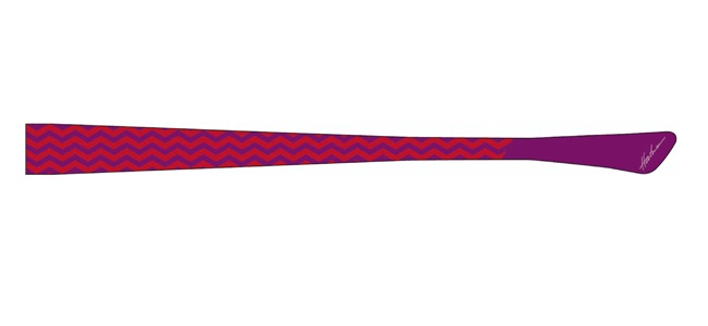 1 Bügelpaar eye:max 5822-21 Farbe: zickzack lila-rot - Bügellänge: 135mm 1 Bügelpaar eye:max 5822-21