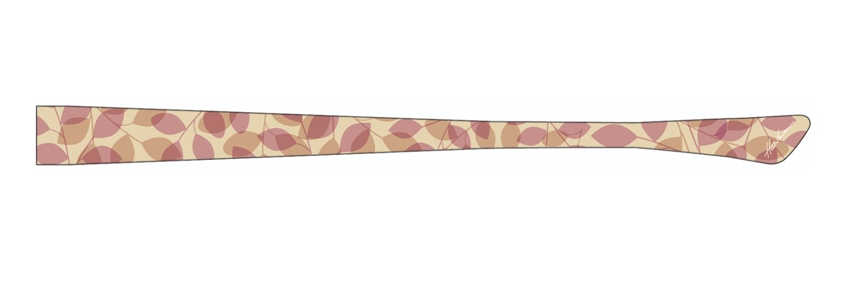 5446-03 - 135 - Blätterzweige beige-rot